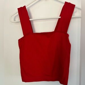 A new day red square neck tank top